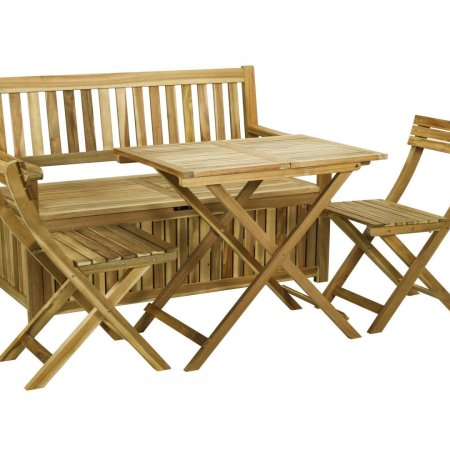 SET STORAGE BECNH-FOLDING TABLE-FOLDING CHAIR